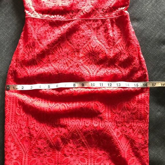 Lulu's Red Lace Dress - Picture 6 of 8